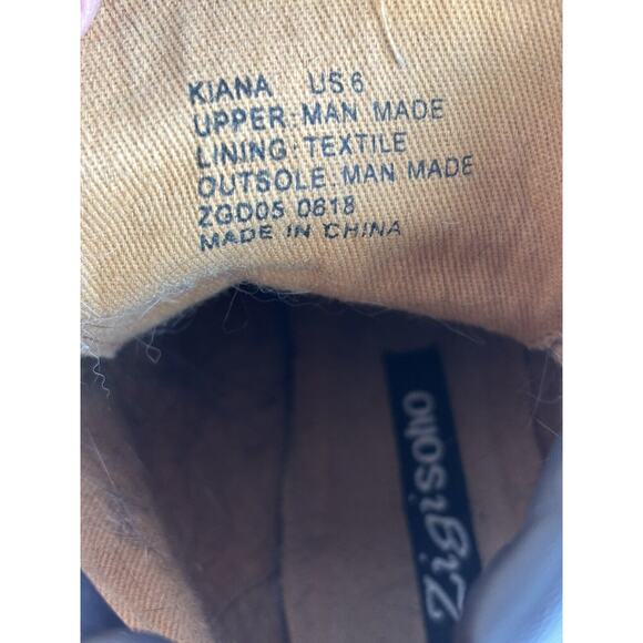 ZIGI Soho Womens Kiana Fashion Combat Lace Up Boot Size 6 Tan Wheat Chunky Heel - Picture 13 of 13